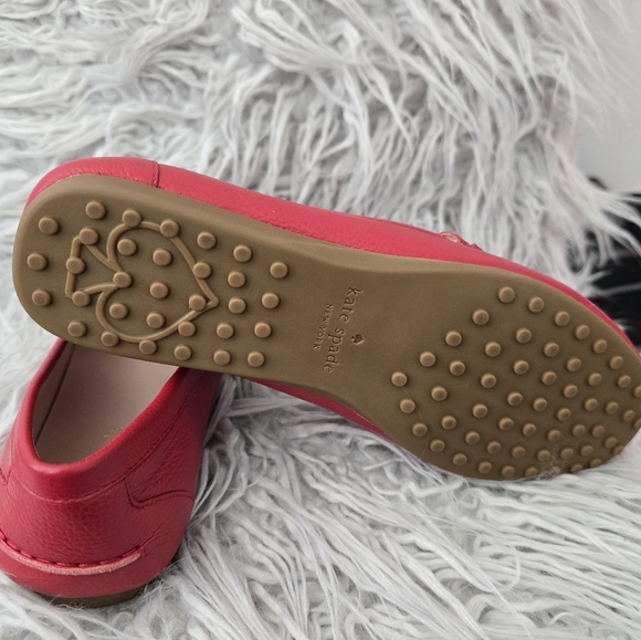 Kate Spade Red Leather Loafers 8usa - Picture 9 of 10